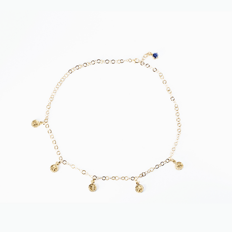 Collana argento dorato 750